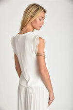 Evy Ruffle Shirt White