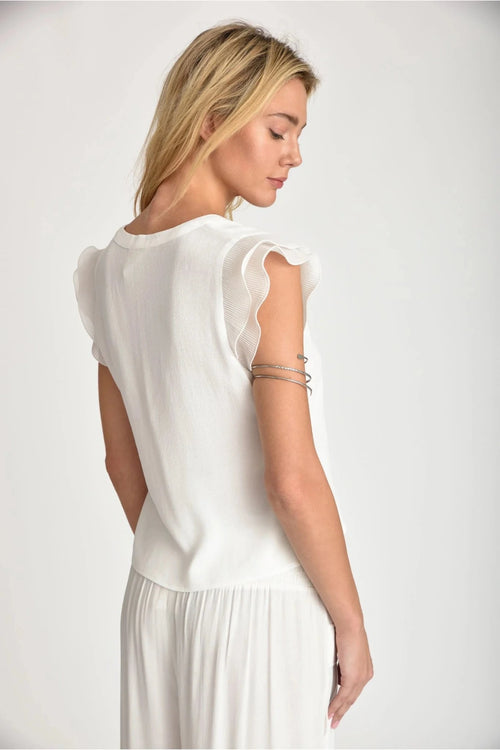Evy Ruffle Shirt White