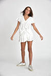 Hailey Pleated Top White