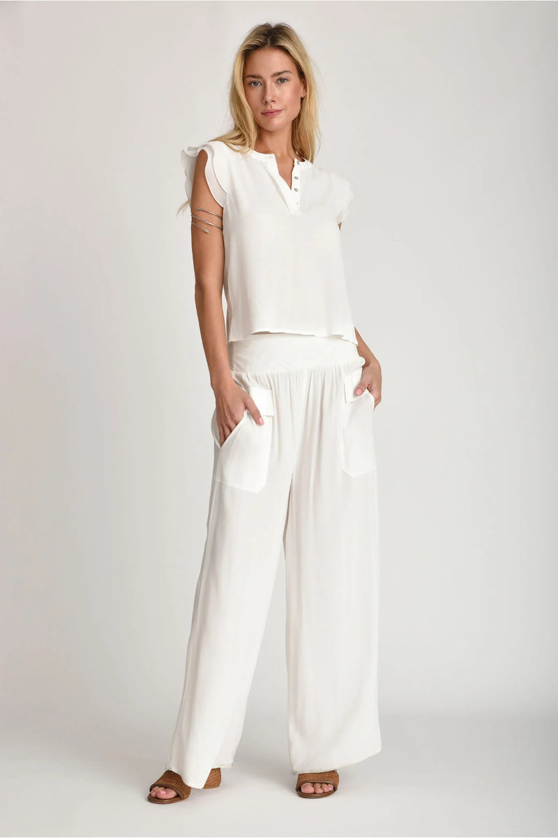 Mazzy Palazzo Pant White