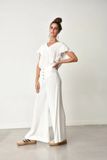 Fany Flare Pant White