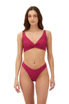 The Knotty Bikini Top Brisa Raspberry