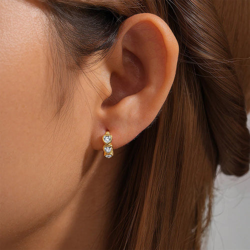 Mon Coeur Huggies Earrings