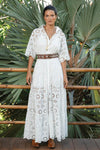 Gardenia Eyelet Maxi Dress