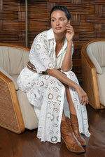 Gardenia Eyelet Maxi Dress