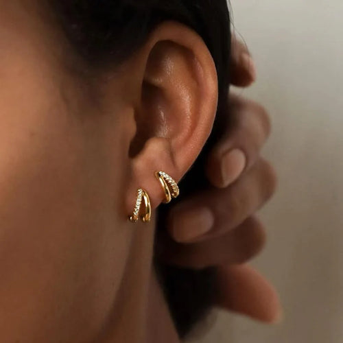 Marli Double Huggies Earrings
