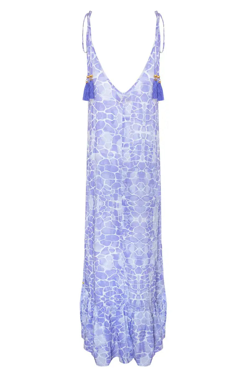 Maxi Sun Dress Lilac Pebbles