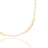 Verity Pearl & Paperclip Necklace