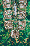 Taj Silk Kaftan Emerald Leopard